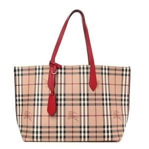 Burberry reverse tote in red